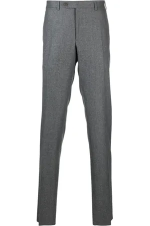 CANALI Bukser, Herre, Grå, 2XL, Uld, Flannel Uldbukser med Lommer