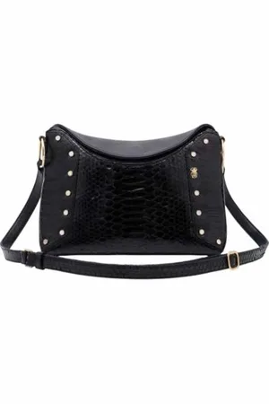 CLARIS VIROT Taske, Dame, Sort, ONE SIZE, Uld, Sort Python Gaia Taske med Perlejuvel