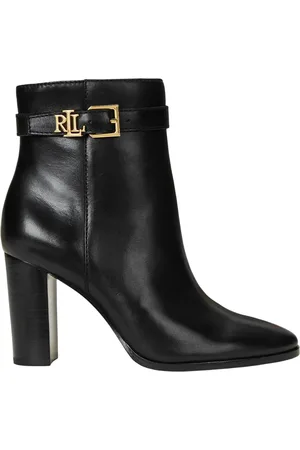 Ralph Lauren Sko, Dame, Sort, 41 EU, Bomuld, Bailey Hælboots