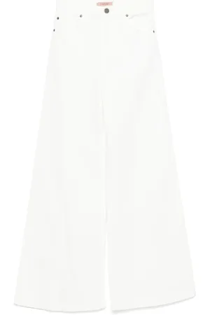 Twin-Set Jeans, Dame, Hvid, W28, Uld, Stilfulde Bukser Sæt