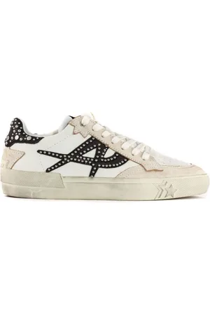 Ash Sko, Dame, Hvid, 37 EU, Læder, Moonlight Studs Sneakers Hvid Vintage Stjerne