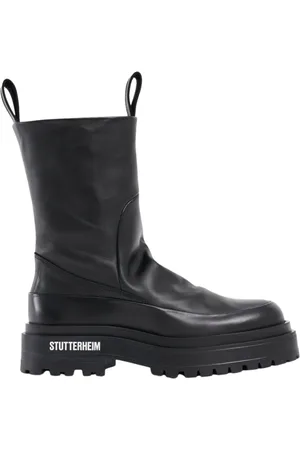 Stutterheim Sko, unisex, Sort, 36 EU, Læder, Kraftige Læderstøvler til Koldt Vejr