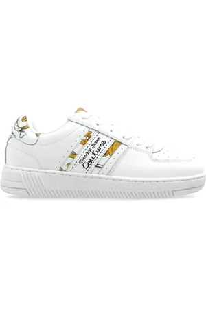VERSACE Sko, Dame, Hvid, 38 EU, Uld, Sneakers med barocco print