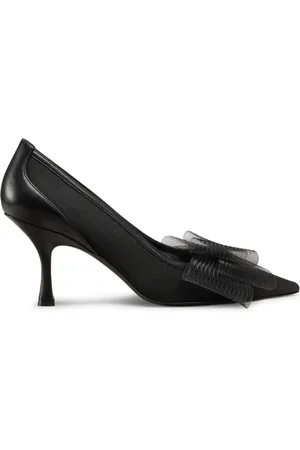 Stuart Weitzman Sko, Dame, Sort, 41 EU, Læder, Blushing Bow 75 Pump