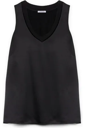 Fiorella rubino Top, Dame, Sort, XL, Polyester, Top i to med V-udskæring