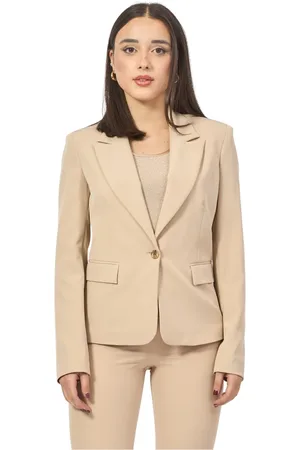 Fracomina Jakke, Dame, , L, Polyester, Enkeltbrystet Jakke med Revers