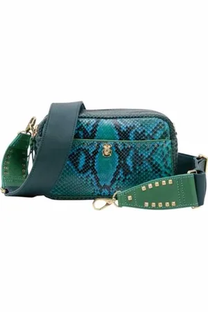CLARIS VIROT Taske, Dame, Grøn, ONE SIZE, Uld, Python Prairie Lily Taske med Nitter