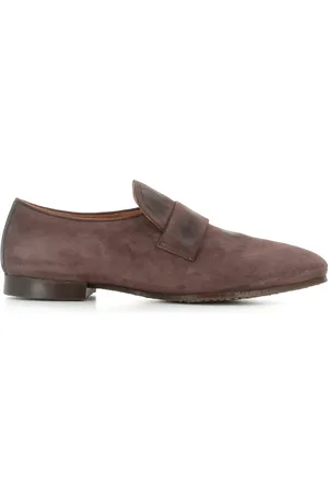 ALBERTO FASCIANI Sko, Herre, Brun, 42 1/2 EU, Uld, Mørkebrune Slip-on Ruskindssko