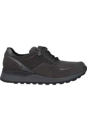 Waldläufer Sko, Dame, Grå, 38 EU, Uld, Grå bred pasform sneaker til kvinder