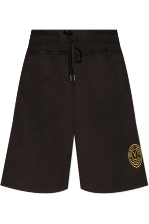 VERSACE Shorts, Herre, Sort, L, Bomuld, Shorts med broderet logo