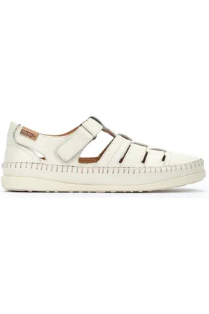 Pikolinos Sko, Dame, , 40 EU, Læder, Off White Kvinders Sandal med Velcrolukning