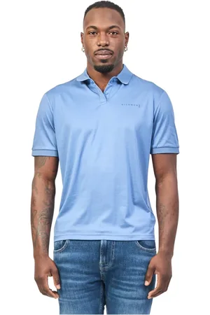 John Richmond Top, Herre, Blå, 2XL, Bomuld, Turkis Klassisk Polo Skjorte