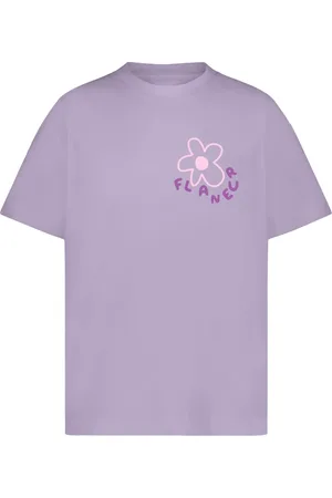 FLÂNEUR Top, Herre, Lilla, L, Blomst T-shirt til mænd