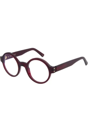 ANDY WOLF Tilbehør, Herre, Brun, ONE SIZE, Uld, Burgundy Red Acetat Runde Briller