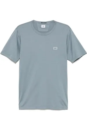 C.P. Company Top, Herre, Grå, M, Bomuld, Logo Patch Kortærmet T-shirt