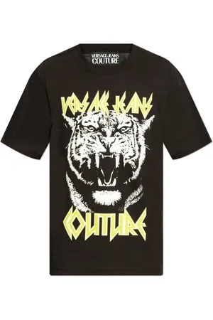 VERSACE Top, Herre, Sort, XL, Bomuld, T-shirt med tryk