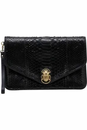CLARIS VIROT Taske, Dame, Sort, ONE SIZE, Sort Python Alicia Clutch Taske