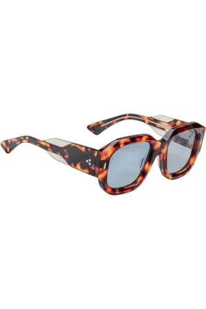 JACQUES MARIE MAGE Tilbehør, unisex, Brun, ONE SIZE, Leopard Acetat Blå Solbriller Kvinders Serie