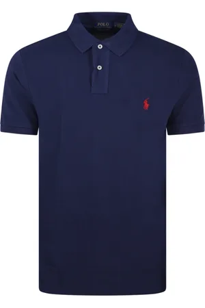 Ralph Lauren Top, Herre, Blå, 2XL, Bomuld, S/S Polo