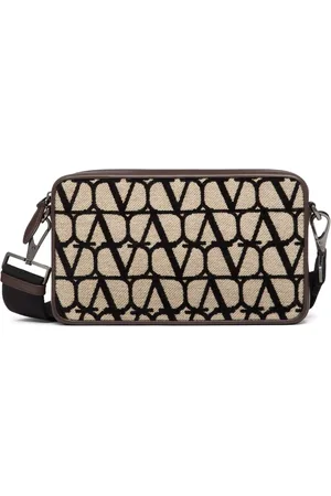 VALENTINO GARAVANI Taske, Herre, Brun, ONE SIZE, Uld, Iconographe Skuldertaske