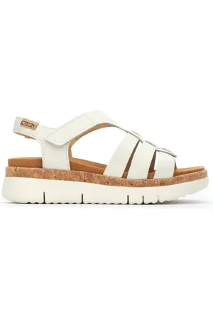 Pikolinos Sko, Dame, , 38 EU, Læder, Off White Dame Sandal Letvægts Læder