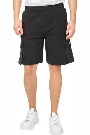 Guess Shorts, Herre, Sort, S, Sort Bermuda med sidelommer og elastik i taljen