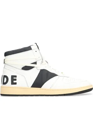 Rhude Sko, Herre, Hvid, 40 EU, Læder, Vintage Læder High-Top Sneakers