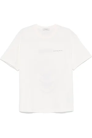 Ih Nom Uh Nit Top, Herre, Hvid, S, Bomuld, Hvid Logo Print T-shirt Authentic Mask