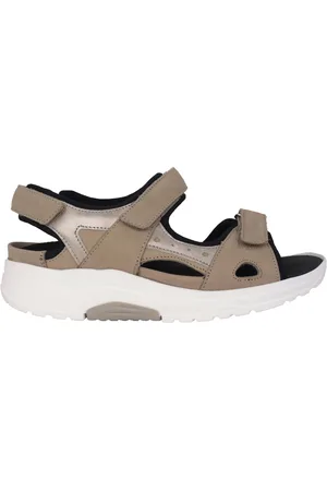 Waldläufer Sko, Dame, , 39 1/2 EU, Uld, Bred pasform damesandal - taupe