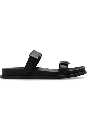 Emporio Armani Sko, Dame, Sort, 41 EU, Læder, Læder Slides med Logo