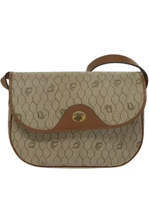 Dior Pre-owned, Dame, , ONE SIZE, Uld, Pre-owned Canvas skuldertasker