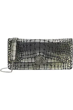 Roberto Cavalli Taske, Dame, Grå, ONE SIZE, Uld, Mini Roar Taske