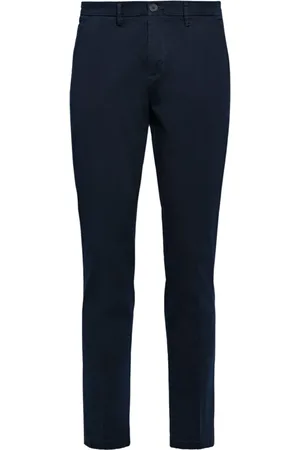 Boggi Milano Bukser, Herre, Blå, W33, Bomuld, Stretch Cotton Gabardine Bukser