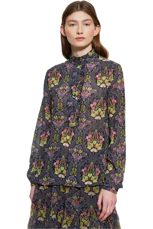 Antik Batik Bluser & Skjorter, Dame, Flerfarvet, M, Bomuld, Eros print bluse