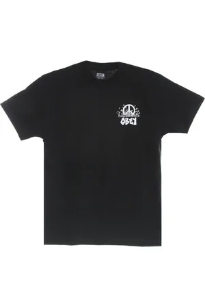 Obey Top, Herre, Sort, S, Bomuld, Klassisk Sort Herre T-shirt med Print