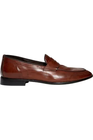Green george Sko, Herre, Brun, 44 EU, Uld, Brun Læder Loafers Stilfuld Behagelig