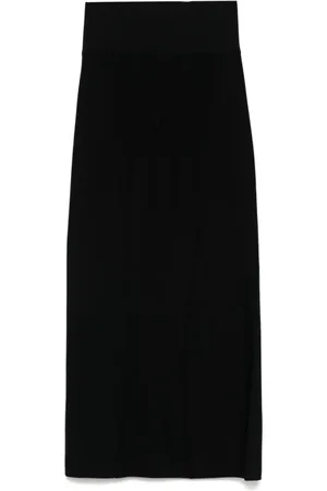 MUGLER Nederdel, Dame, Sort, S, Polyester, Elegant Midi Kjole
