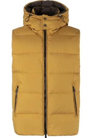 MOORER Jakke, Herre, Gul, M, Uld, Hætte Goose Down Bodywarmer