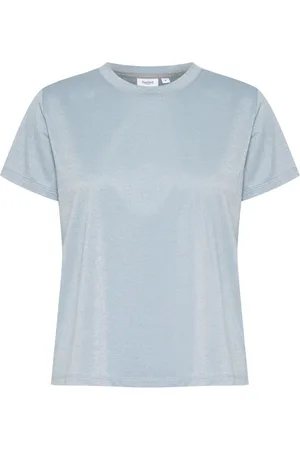 Saint Tropez Top, Dame, Blå, M, Airy Regular T-Shirt Top