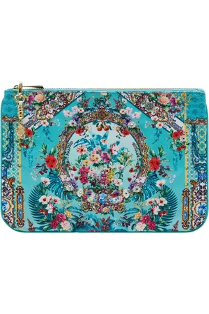 Camilla Taske, Dame, Blå, ONE SIZE, Polyester, Queluz Haves Canvas Clutch