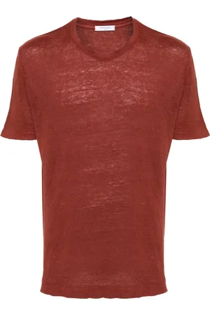 Boglioli Top, Herre, Rød, M, Linen T-shirt