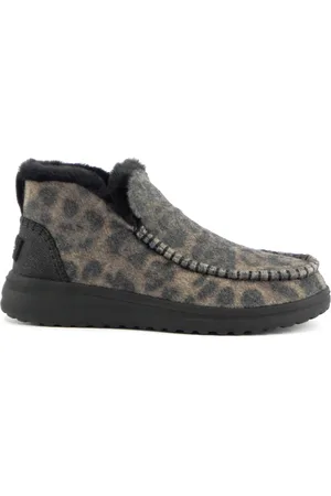 Hey dude Sko, Dame, Brun, 40 EU, Leopard Ruskind Loafer Sko
