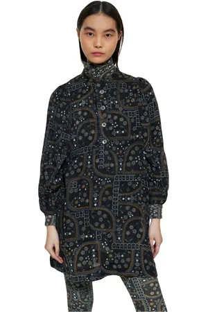Antik Batik Kjole, Dame, Sort, L, Uld, Elie print kjole