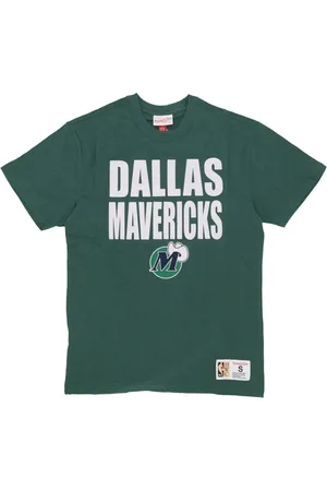 Mitchell & Ness Top, Herre, Grøn, XL, Bomuld, Dallas Mavericks NBA Tee