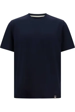 Boggi Milano Top, Herre, Blå, 2XL, Bomuld, High-Performance Piqué T-shirt