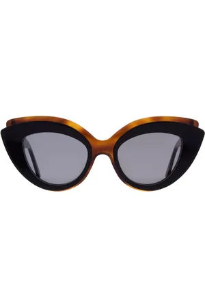 ANDY WOLF Tilbehør, Dame, Sort, 52 MM, Cat-Eye solbriller i sort/brun