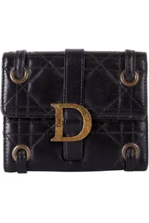 Dior Pre-owned, Dame, Sort, ONE SIZE, Tyl, Pre-owned Laeder punge