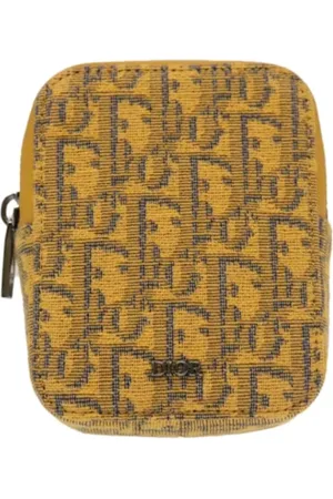 Dior Pre-owned, Herre, Gul, ONE SIZE, Uld, Pre-owned Canvas skuldertasker