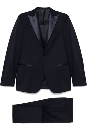 corneliani Jakkesæt, Herre, Blå, 2XL, Uld, Blåt jakkesæt til mænd