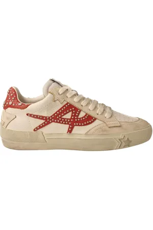 Ash Sko, Dame, , 39 EU, Læder, Hvide-røde lædersneakers med nitter